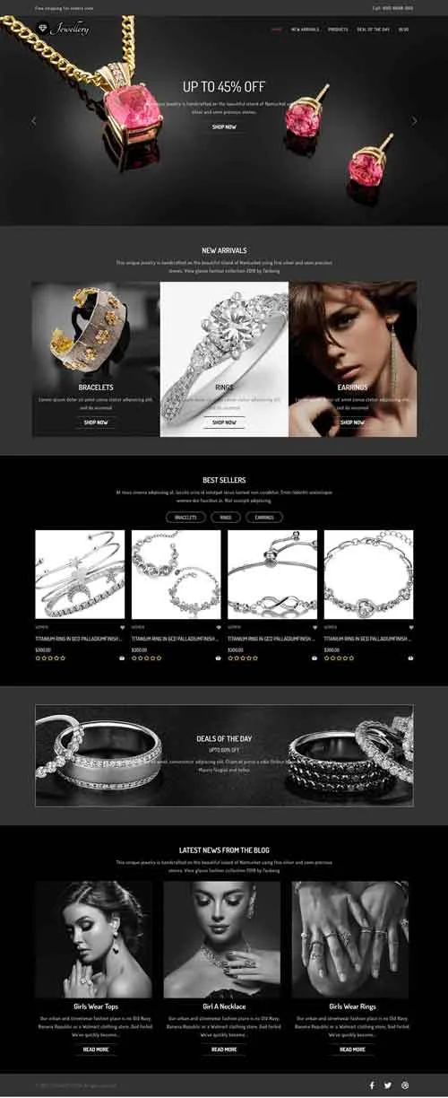 WordPress WooCommerce Jewellery E-commerce Website by Sowrav Hasan